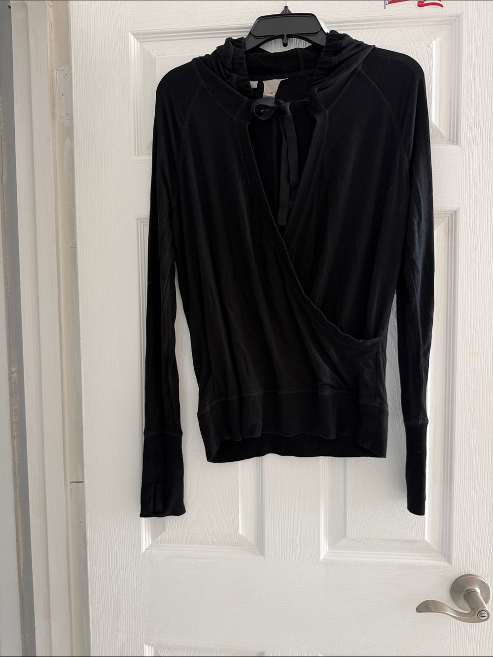 ATHLETA Inner Twist Wrap Pullover Hooded Athletic Top SZ: M